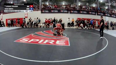 61 kg Cons. Semis - Logan Frazier, Indiana RTC vs Sam Smith, Cowboy RTC/ Titan Mercury Wrestling Club (TMWC)
