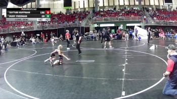 49-50 lbs Cons. Semi - Taytum Huffman, Chadron Junior Wrestling Club vs Ruby Freeman, League Of Heroes