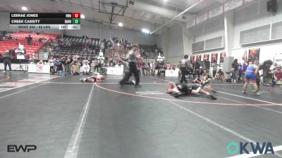 85 lbs Consi Of 4 - LEBRAE JONES, HURRICANE WRESTLING ACADEMY vs Creek Cassity, Barnsdall Youth Wrestling