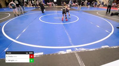 49 lbs Final - Garrett Potts, Wagoner Takedown Club vs Caid Wright, Caney Valley Wrestling