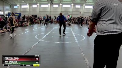 84 lbs Finals (8 Team) - Ray Wesling, Contenders WA Blue vs Preston Dorn, Lake/Armory Red