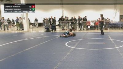 120 lbs Round Of 32 - Lazarus McEwen, WA vs Nathaniel Solorio, CA