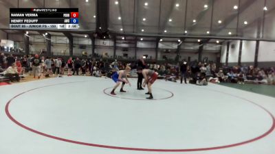 Junior FS - 150 lbs Cons. Round 1 - Naman Verma, Pennsylvania vs Henry Feduff, Airborne Wrestling Club