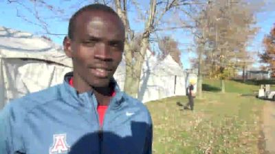 Stephen Sambu (2nd place) in his last collegiate race on letting Kithuka go after early suicide pace at 2012 NCAA XC Champs