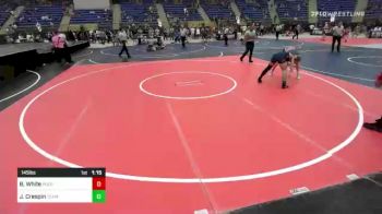 145 lbs Semifinal - Boden White, Pueblo County WC vs Jonathan Crespin, Team Road Runner