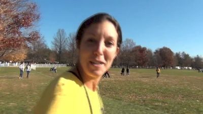 Coach Powell tries to find the Ducks after the scoring snafu at 2012 NCAA XC Champs