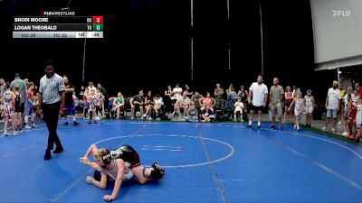 76 lbs Round 2 (4 Team) - Brodi Moore, Upstate Uprising vs Logan Theobald, The Outsiders