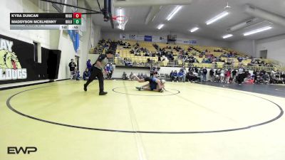 135 lbs Consi Of 4 - Kyra Duncan, Rogers High School Girls vs Maddyson McElhenny, Oologah
