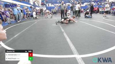 73 lbs Round Of 16 - Crew Vandersee, Weatherford Youth Wrestling vs Gage McElfresh, Shelton Wrestling Academy