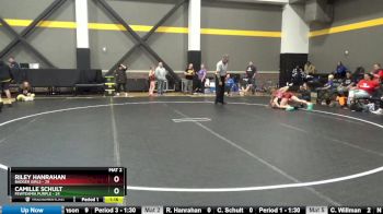 120 lbs Round 2 (4 Team) - Riley Hanrahan, Badger Girls vs Camille Schult, FEWTeamIA Purple