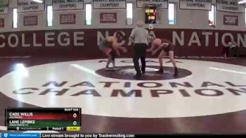 141 lbs Champ. Round 2 - Lane Lembke, Ridgewater CC vs Cade Willis, Augsburg