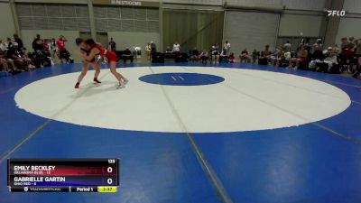 125 lbs Round 1 (8 Team) - Emily Beckley, Oklahoma Blue vs Gabrielle Gartin, Ohio Red