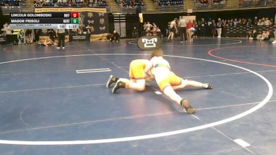 132 lbs Consy 1 - Lincoln Golomboski, Mifflinburg vs Mason Frisoli, Northampton