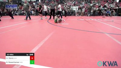 43-46 lbs Quarterfinal - Haisley Davis, Team Nomad vs Brynna Rosenhamer, Wichita Blue Knights