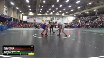 220 lbs Finals (8 Team) - Vincent Genatone, North Platte vs Axel Lyman, Lincoln East