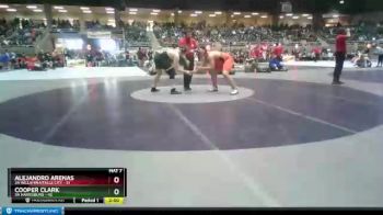 285 lbs Quarterfinals (8 Team) - Cooper Clark, 3A Harrisburg vs Alejandro Arenas, 3A Willamina/Falls City