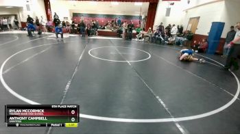 106 lbs 5th Place Match - Anthony Campbell, Saratoga vs Rylan McCormick, Thunder Basin High School
