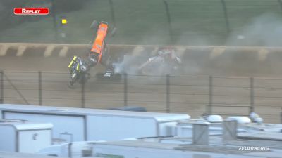 Wild Multi-Car USAC Sprint Crash At Eldora Speedway