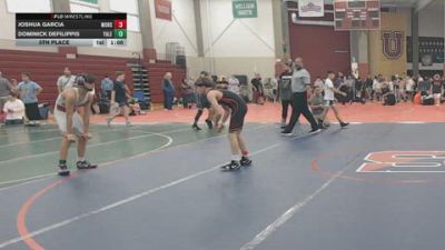 100 lbs 5th Place - Joshua Garcia, Monster Garage vs Dominick Defilippis, Yale Street Wrestling Club