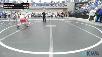 85-98 lbs Rr Rnd 1 - Austyn Allen, Ponca City Wildcat Wrestling vs Jewel Vice, Hinton Takedown Club