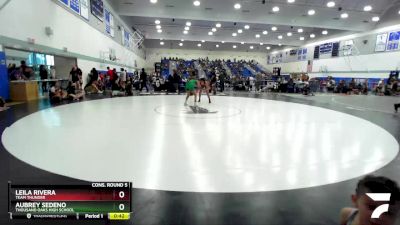 105 lbs Cons. Round 5 - Aubrey Sedeno, Thousand Oaks High School vs Leila Rivera, Team Thunder