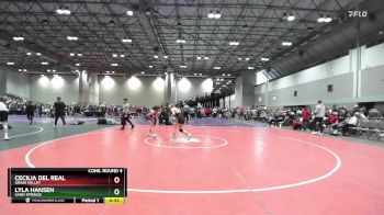 145 lbs Cons. Round 4 - Lyla Hansen, Sand Springs vs Cecilia Del Real, Grain Valley