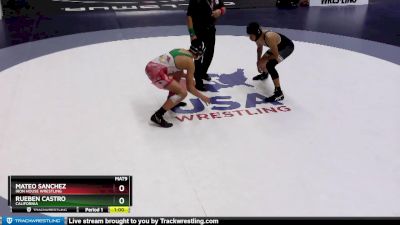 132 lbs Cons. Round 2 - Rueben Castro, California vs Mateo Sanchez, Iron House Wrestling