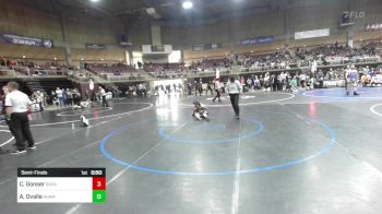 65 lbs Semifinal - Corbin Gonser, Baca County Brawlers vs Ahmar Ovalle, Adam City WC