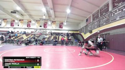 175 lbs Cons. Round 3 - Santino Petrovich, Rancho Mirage vs Chase Padilla, Norco