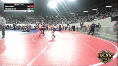 100 lbs Quarterfinal - Nash Ward, Kiefer Youth Wrestling Club vs Royce Baugh, Team Tulsa Wrestling Club