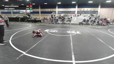 72 lbs Consi Of 4 - Owen Strathman, Mtc vs Max Leighty, Stampede WC