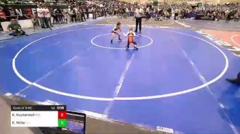 45 lbs Consi Of 8 #2 - Kaydence Kuykendall, Nor Cal Takedown vs Esme Miller, Illinois Valley Youth