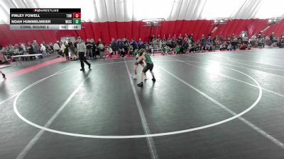 12U Boys - 92 lbs Cons. Round 2 - Finley Fowell, Top Dawgs Wrestling vs Noah Hummelmeier, Wisconsin