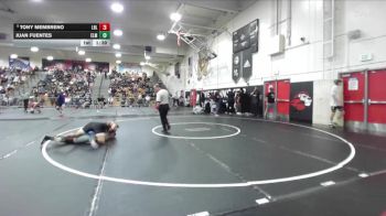 144 lbs Champ. Round 2 - Tony Membreno, Laguna Hills vs Juan Fuentes, El Monte
