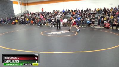 100 lbs Champ. Round 1 - Madox Schmitz, Clipper Wrestling Club vs Bruce Willis, Marion Wrestling Club