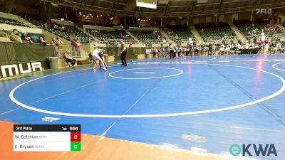 96 lbs 3rd Place - Wade Cottman, Smith Wrestling Academy vs Emily Bryson, Hennessey Takedown Club