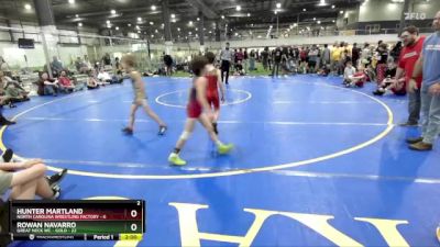 70 lbs Finals (2 Team) - Rowan Navarro, GREAT NECK WC - GOLD vs Hunter Martland, NORTH CAROLINA WRESTLING FACTORY