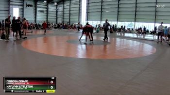 144 lbs Semis & 1st Wrestleback (8 Team) - Haylynn Littleton, Team Ohio Scarlet vs Iyobosa Odiase, Charlies Angels Pink