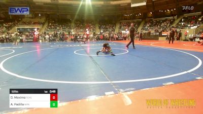 52 lbs Consi Of 8 #1 - Dominic Maximo, Tuscon Cyclones vs Ashe Padilla, WolfPack Wrestling Academy