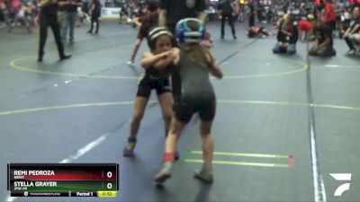 52 lbs 1st Place Match - Stella Grayer, JPW-MI vs Remi Pedroza, NBWC