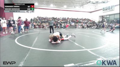120 lbs Round Of 16 - Fernando Sierra, OKC Saints Wrestling vs Denver Norwood, Cowboy Wrestling Club