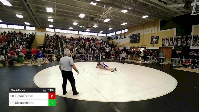 190 lbs Semifinal - Cole Grenier, Fairfield Warde vs Troy Giaccone ...