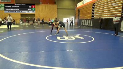 125 lbs 5th Place Match - Chris Sautter, Victor Valley College vs Logan Hansen, Moorpark College