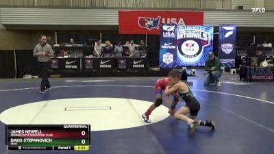 62 lbs Quarterfinal - James Newell, Springs Elite Wrestling Club vs Dako Stepanovich, Ohio