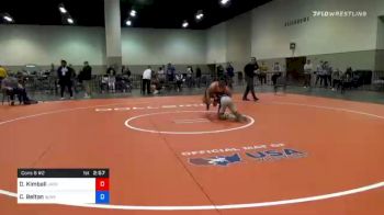 61 kg Consolation - Daniel Kimball, Jackrabbit Wrestling Club vs Cleveland Belton, Sunkist Kids Wrestling Club