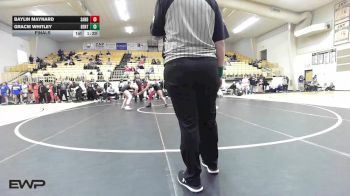 125 lbs Final - Baylin Maynard, Sand Springs Girls vs Gracie Whitley, Bentonville Girls