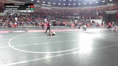 60 lbs Champ. Round 1 - Everleigh Niles, Ladysmith vs Ellinor Statz, Pardeeville Boys Club Youth Wrestling
