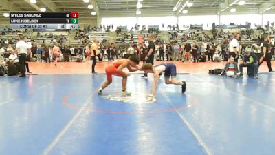 138 lbs Consi Of 32 #1 - Myles Sanchez, NE vs Luke Kibelbek, TN
