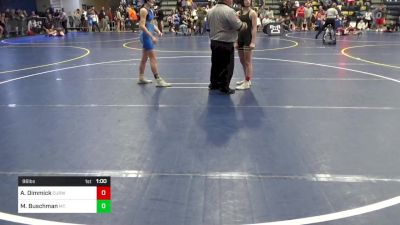 96 lbs Consy 6 - Aliyah Dimmick, Curwensville vs Madeleine Buschman, Mt. Lebanon