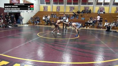 157 lbs Round 3 (4 Team) - Dimetry Molina, Esperanza vs Roman Arakelyan, Birmingham